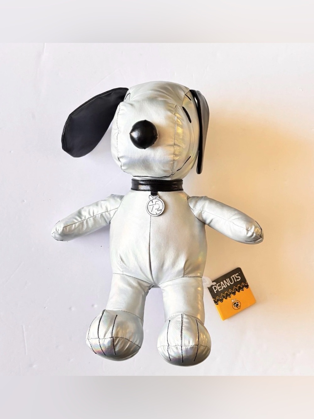 Peanuts Snoopy 75th Anniversary Plush Doll 12.5” Silver Collector Plush NWT